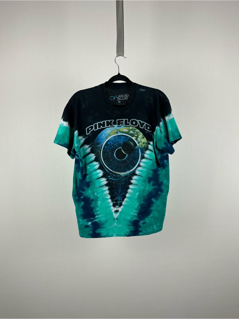 Pink Floyd Liquid Blue Tie Dye Eye Graphic T-Shirt Men’s M Band Tee